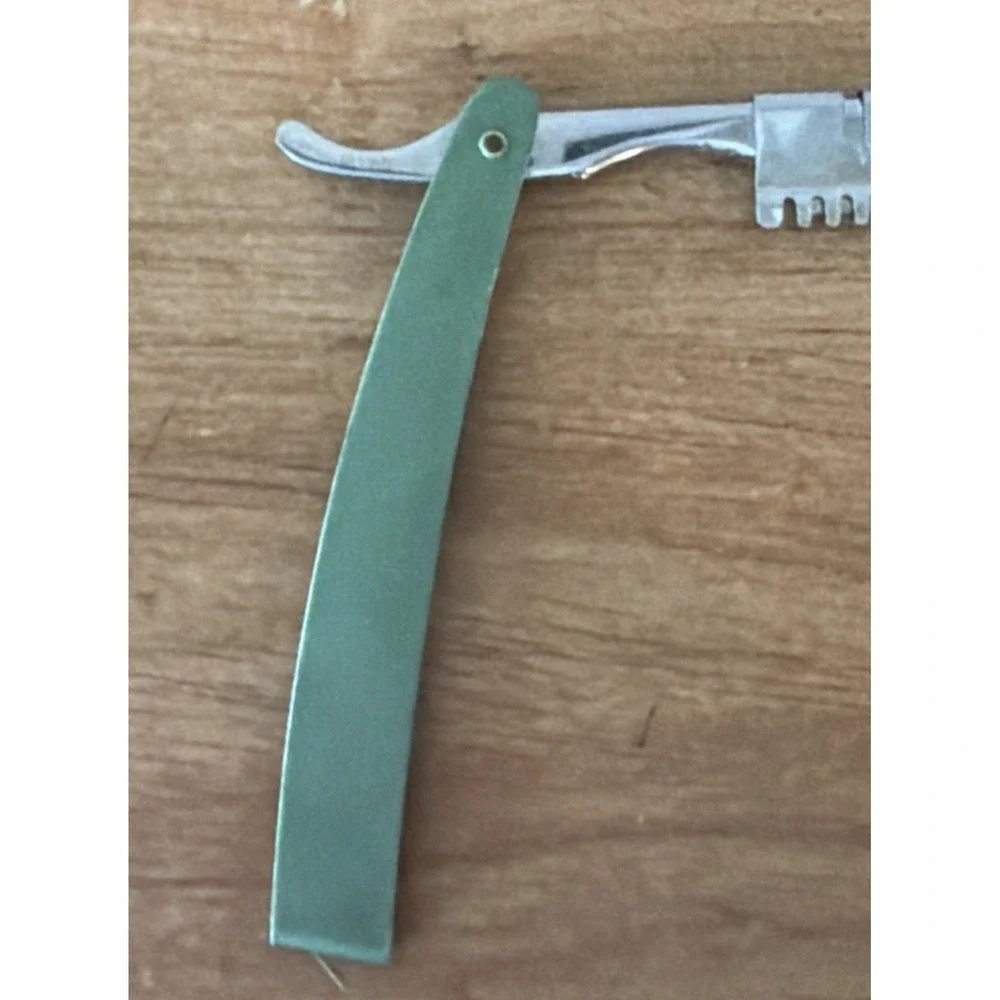 Vintage Green WECK Stainless Steel Folding Hair Shaper Razor Trimmer Cutter